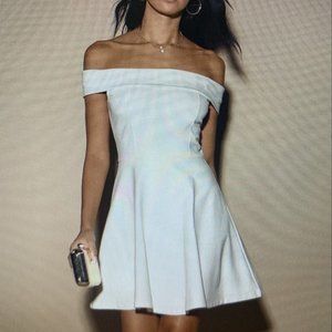 Season of Fun White Off-the-Shoulder Skater Dress - Lulu.com